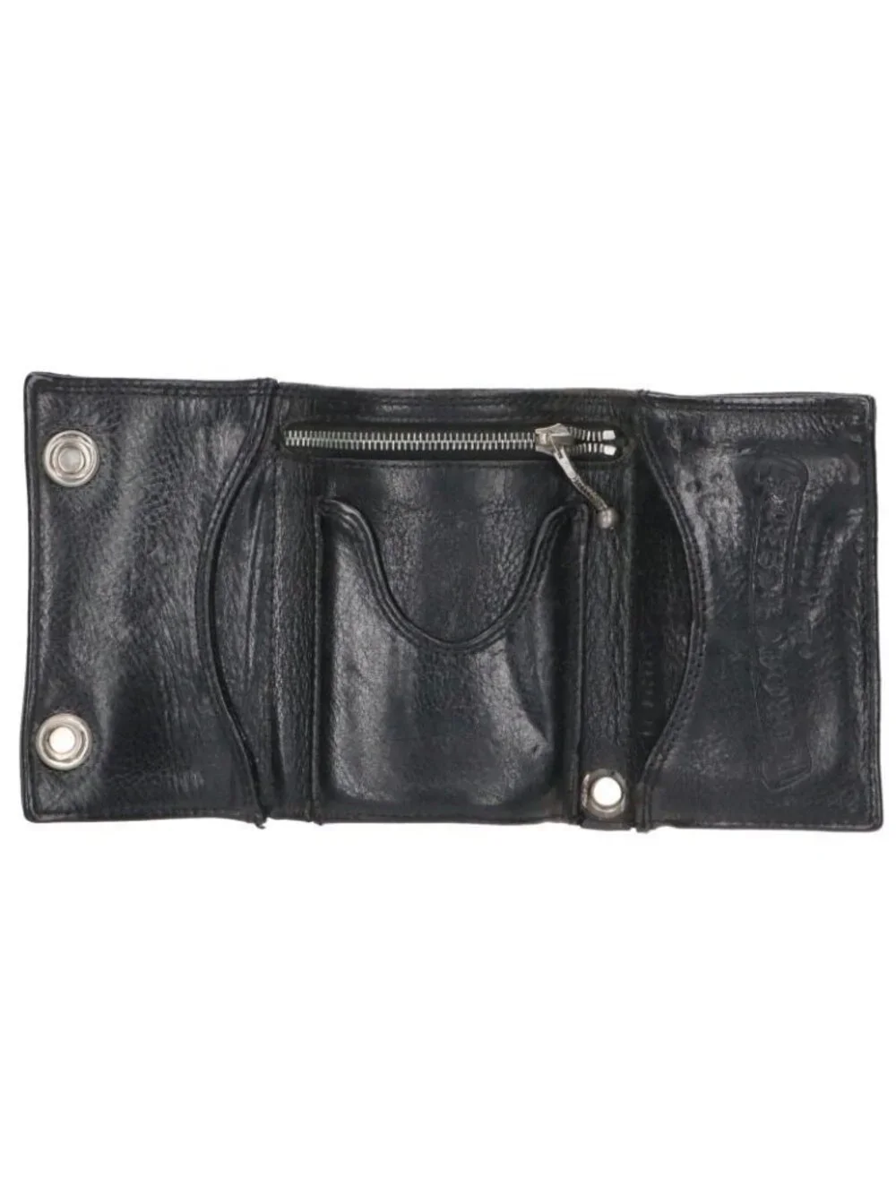 Chrome Hearts BS Flare Button Leather Wallet